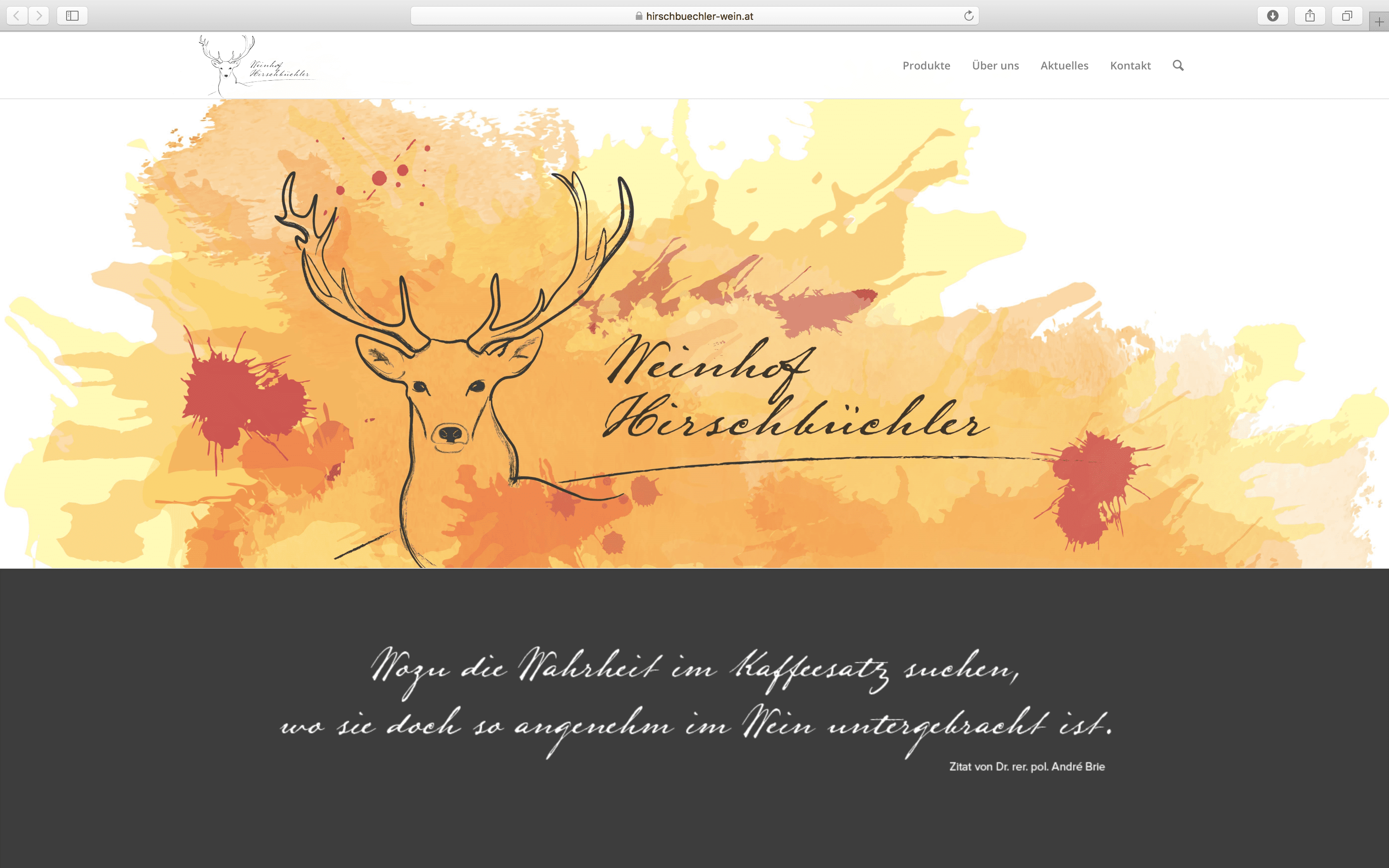 Weinhof Hirschbüchler Webseite